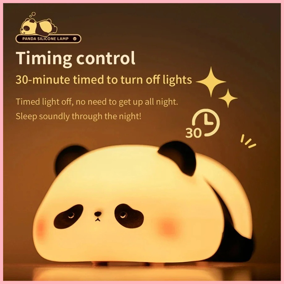 [Hot nhanh lncoming gọi 145] akimid mini Panda đèn ngủ nhỏ bảo vệ mắt sạc được đèn mờ ngủ đèn đầu giường món quà sinh nhật nội thất trang trí phòng ngủ