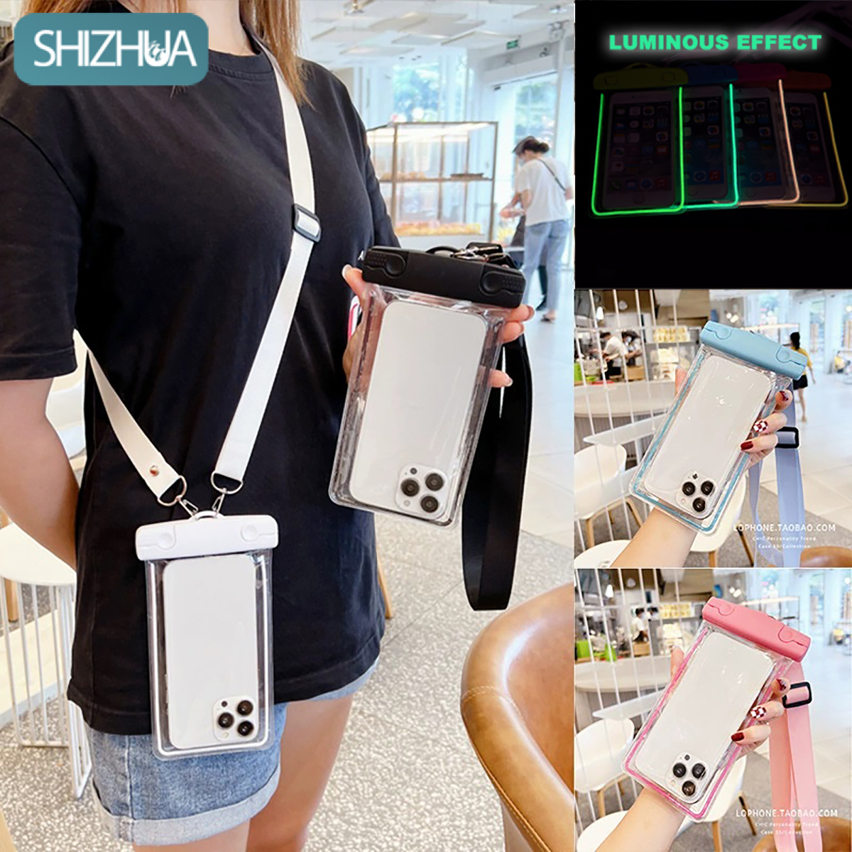 ซองดำน้ำ ซองมือถือกันน้ำ แบบ เรืองแสง พร้อมสายคล้องคอ สำหรับว่ายน้ำ เล่นวันสงกรานต์ ป้องกันโทรศัพท์ไม่ให้เปียกน้ำ ราคา 33 บาท*ส่งฟรี