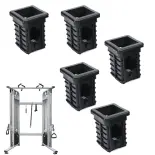 5 cái ống vuông chèn cho thiết bị tập thể dục chuyển đổi 50x50mm đến 38x38mm ống