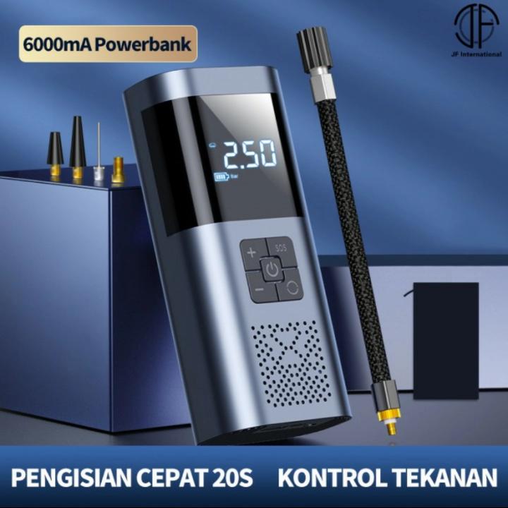 Pompa elektrik 6000Mah powerbank mini car air infatable pump portabel Harga 748,600 rupiah*Gratis Ongkir