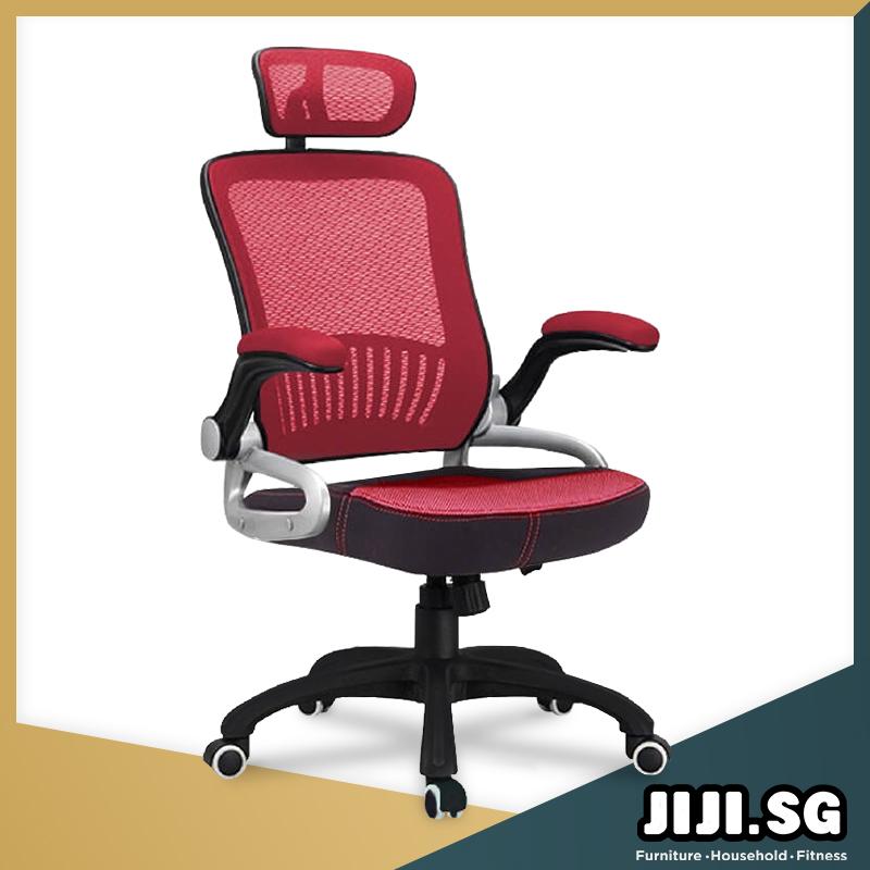 (JIJI SG) Office chair Executive Chair Ver 3 Movable ArmRest (Free Installation) - (Home Office Chair) Office chairs /Study chair/Gaming chair/Ergonomic/ Free 6 Months Warranty (SG) Singapore