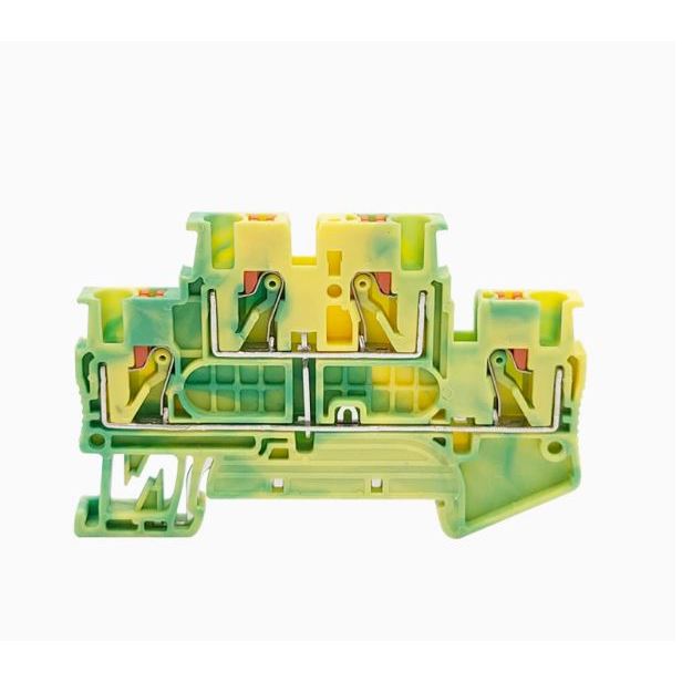 Cầu Đấu Dây PTTB 2.5khối thiết bị đầu cuối PT2.5-QUATTRO PTTB2.5 4 dây dẫn Din Rail Cầu đấu UK UK1.5~35 UKK URTK MBKKB TGT - PTTB 2.5 Vàng Xanh