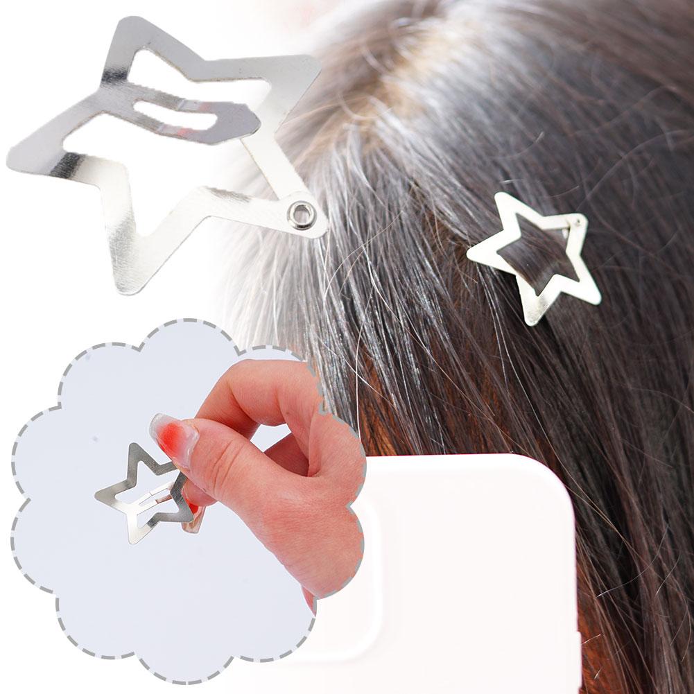 Star Hairpin Metal Bb Clips Y2K Student Side Clip Five-pointed Mini Hairpins Hair Accessories Children's Star Z6U8
