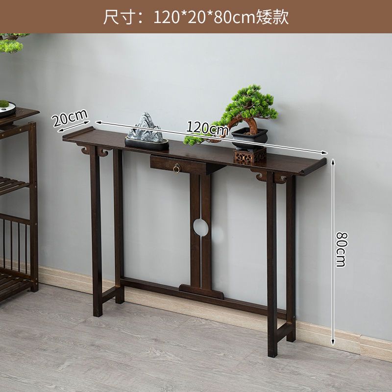 Altar Cabinet Buddha Altar Cabinet Buddha Table Altar Console Table New Chinese Style Solid Wood Porch Table Wall Long Narrow Table Console Table Side View Cabinet Light Luxury Console a Long Narrow Table