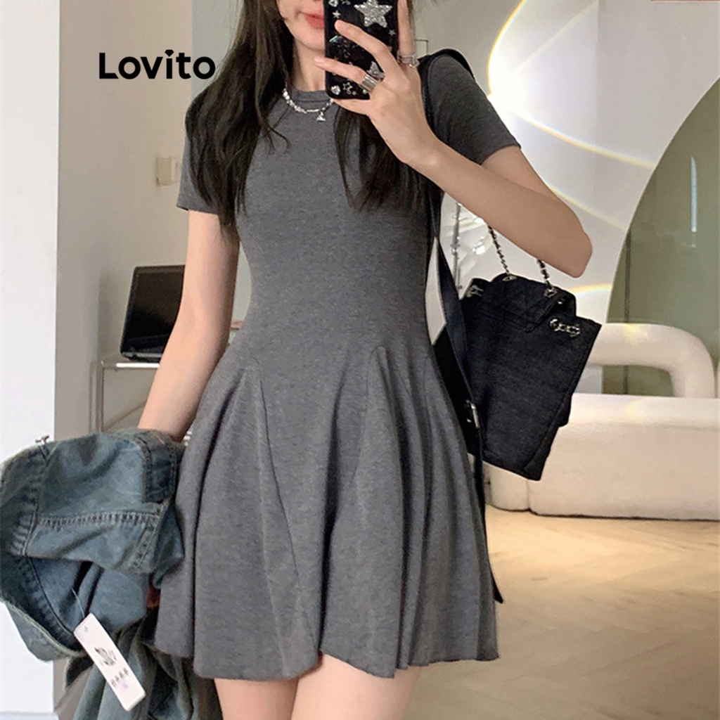 Buy Casual Grey Dress online | Lazada.com.ph