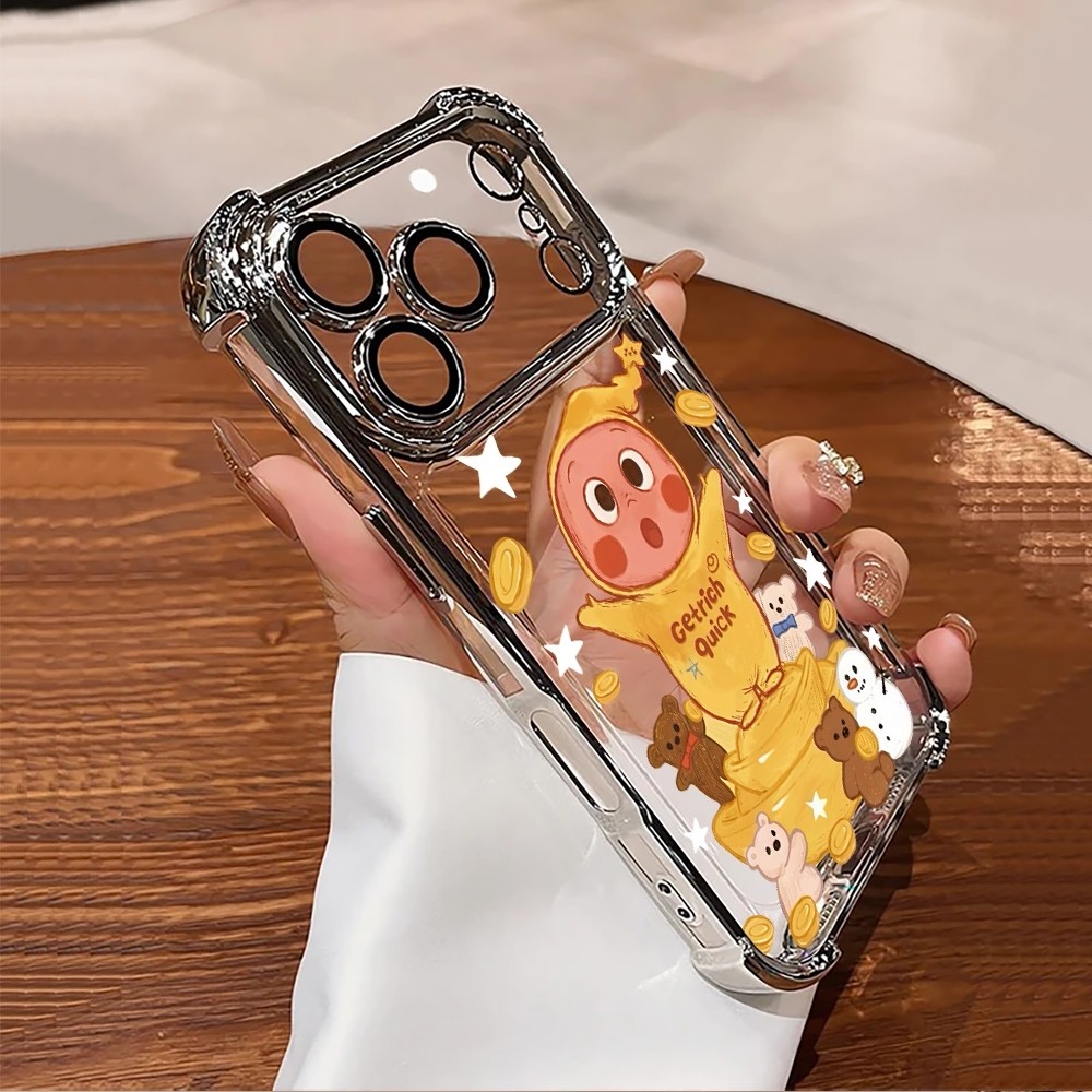 Stoßfeste Transparente Handyhülle Mit Galvanisierung Für Iphone_voghion.com
