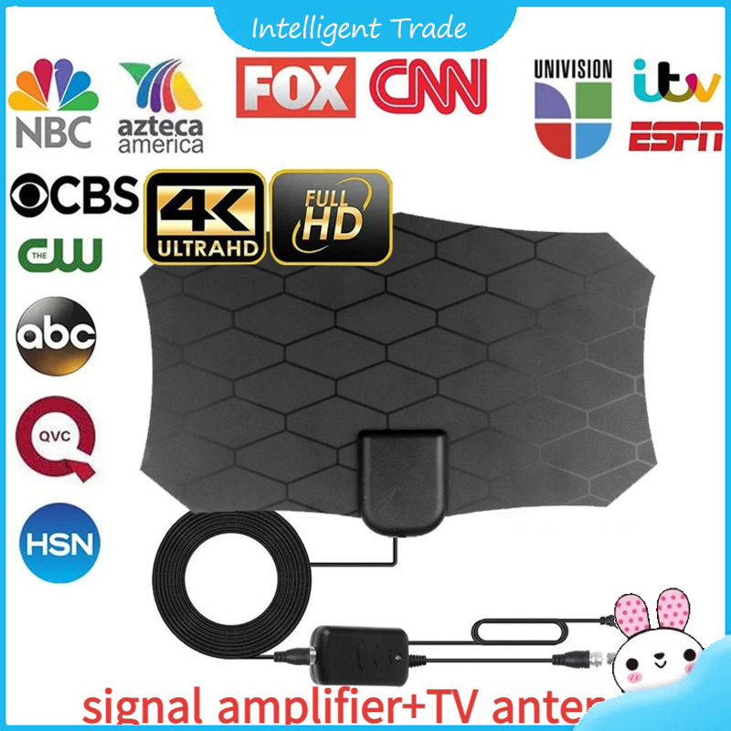 4k 1080p Hd Digital Tv Antenna With Amplifier Signal Booster 3600 Miles Range Signal Receiver Antenna ราคา 68 บาท*ส่งฟรี