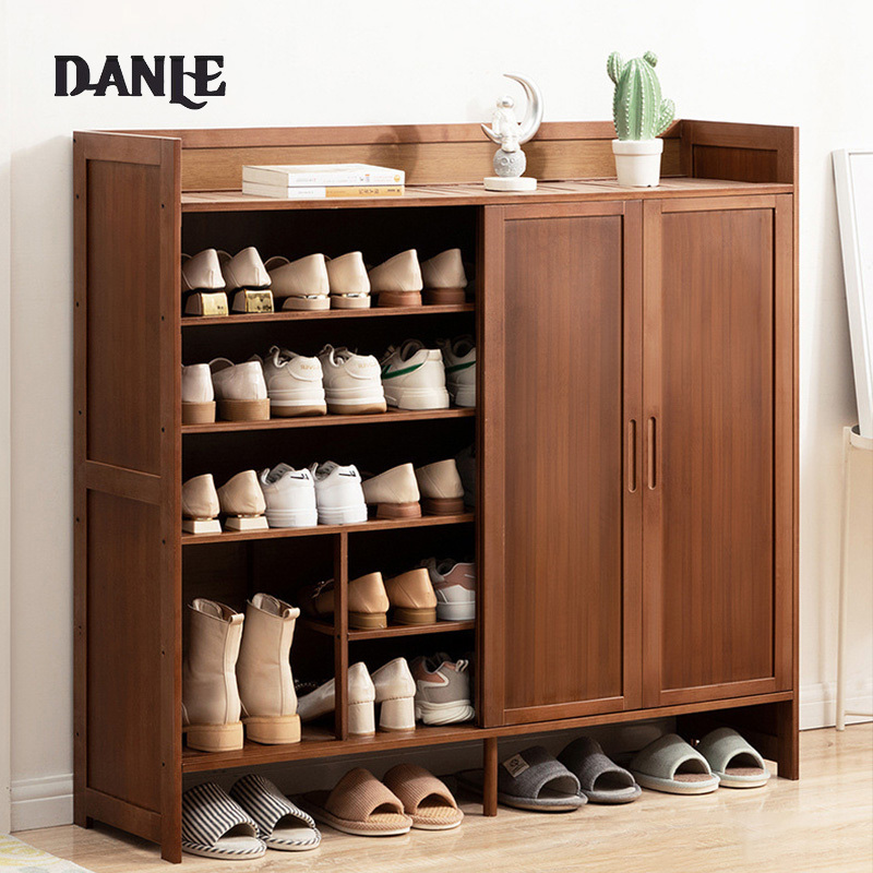 Dustproof storage shoe cabinet, wooden entrance cabinet at home entrance, solid wood tipping bucket, living room, simple and modern assembly shoe cabinet ราคา 1,346 บาท*ส่งฟรี