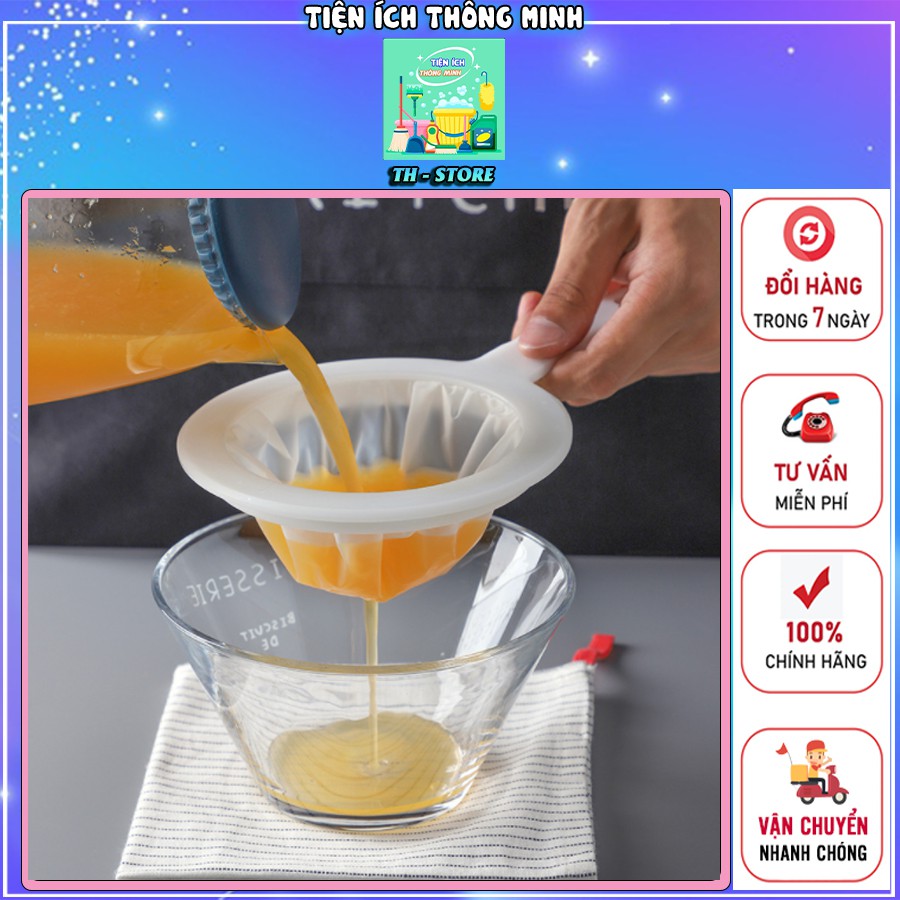 Lưới lọc tách bã siêu mịn. Túi vải lọc sữa đậu nành, lọc bã hạt có tay cầm chắc chắn