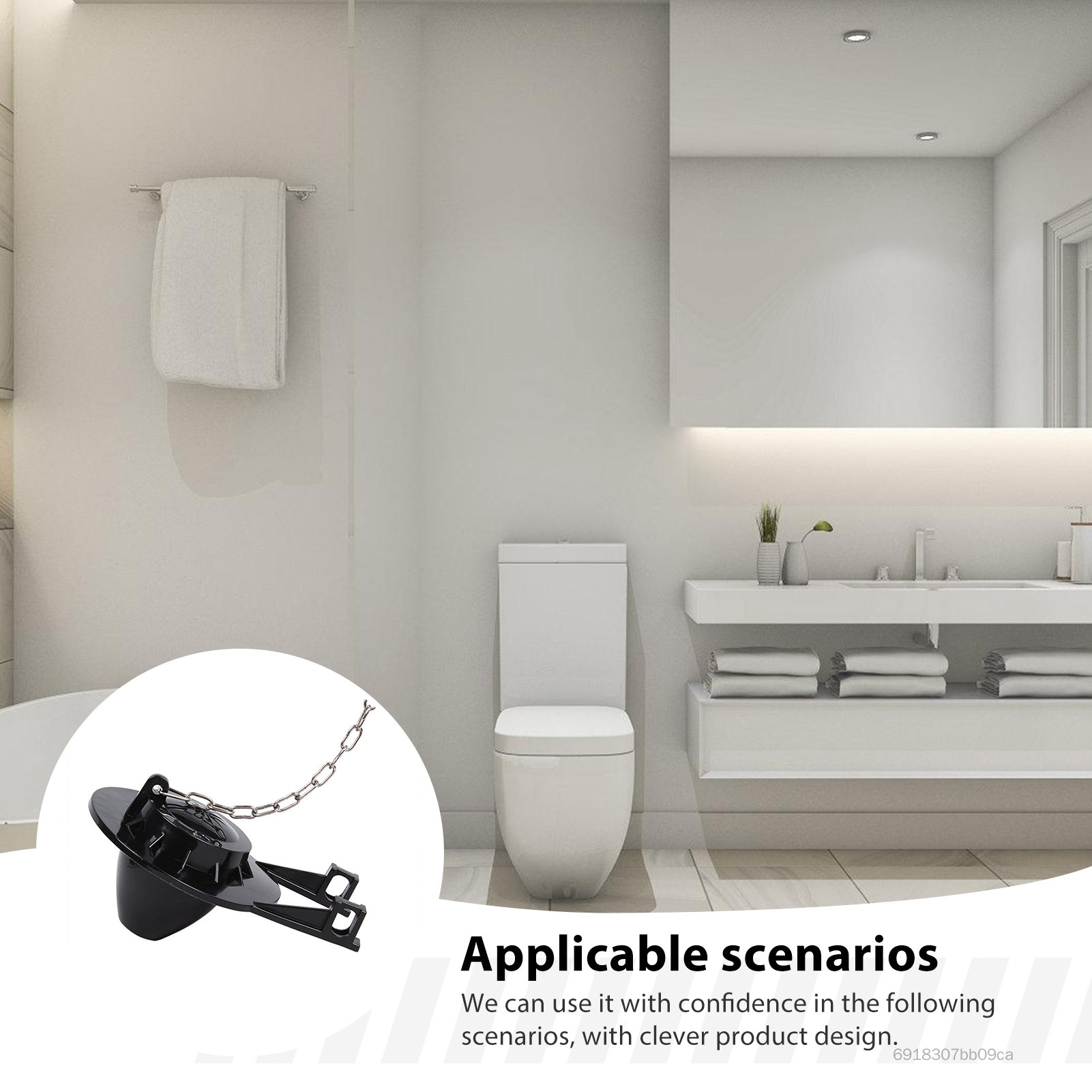 Nút chặn thay thế nắp bồn cầu Van nắp bồn cầu bền và chắc chắn Kích thước 2 inch cho hầu hết các bồn cầu VJ-VN - 4