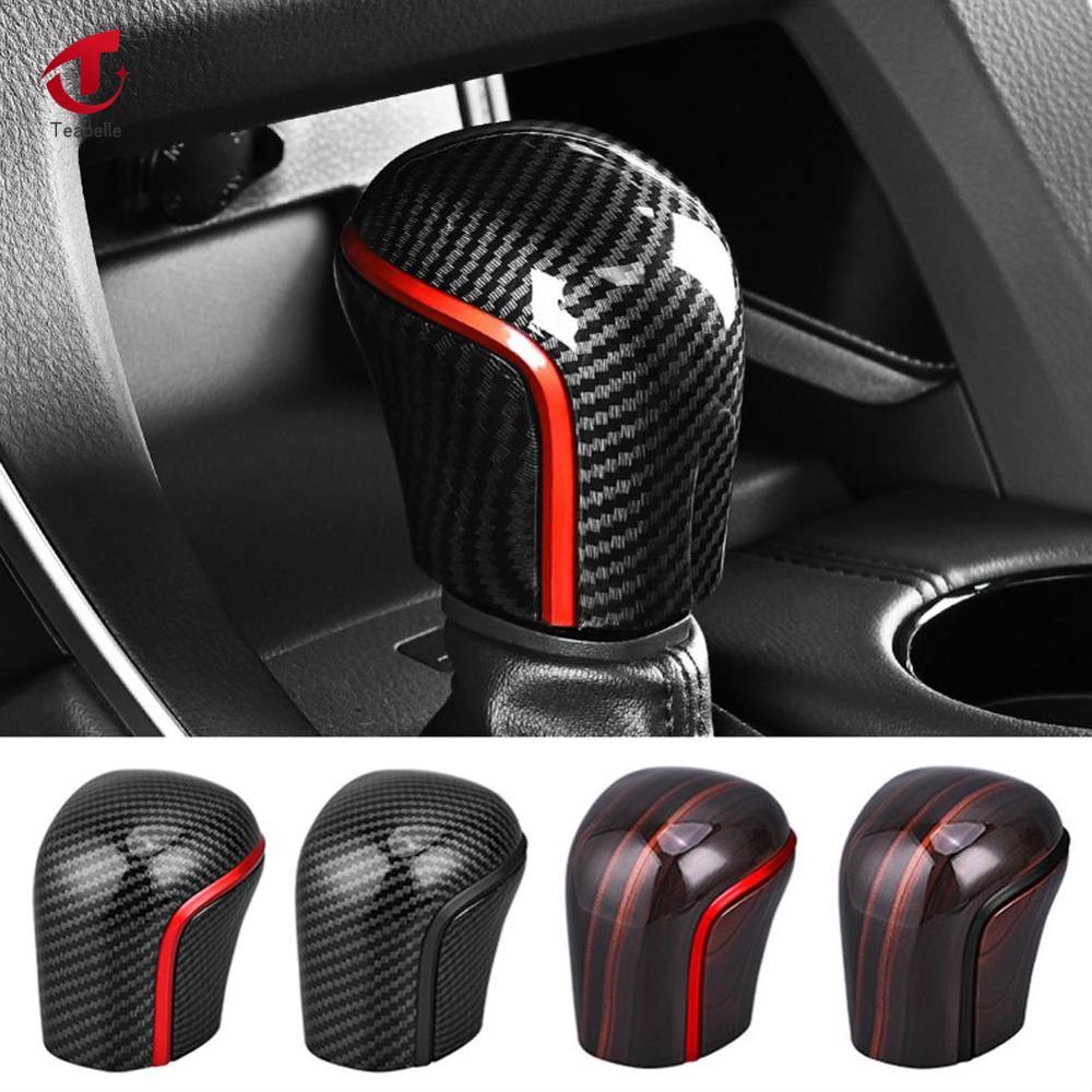 Teabelle Carbon Fiber Car Gear Shift Knob Cover Lever Stick Head Car Accessories Auto Parts Trim For Toyota Corolla 2019-2024 Camry 2018-2023 ราคา 208 บาท*ส่งฟรี