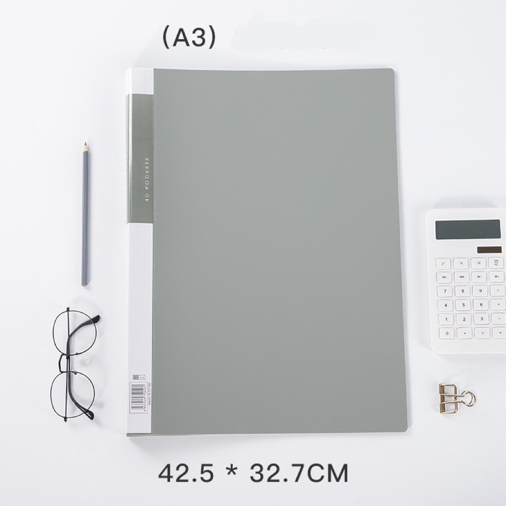 A3 Data Book Folder Transparent Insert Drawing Sketching Art Book Storage Folder Storage Book