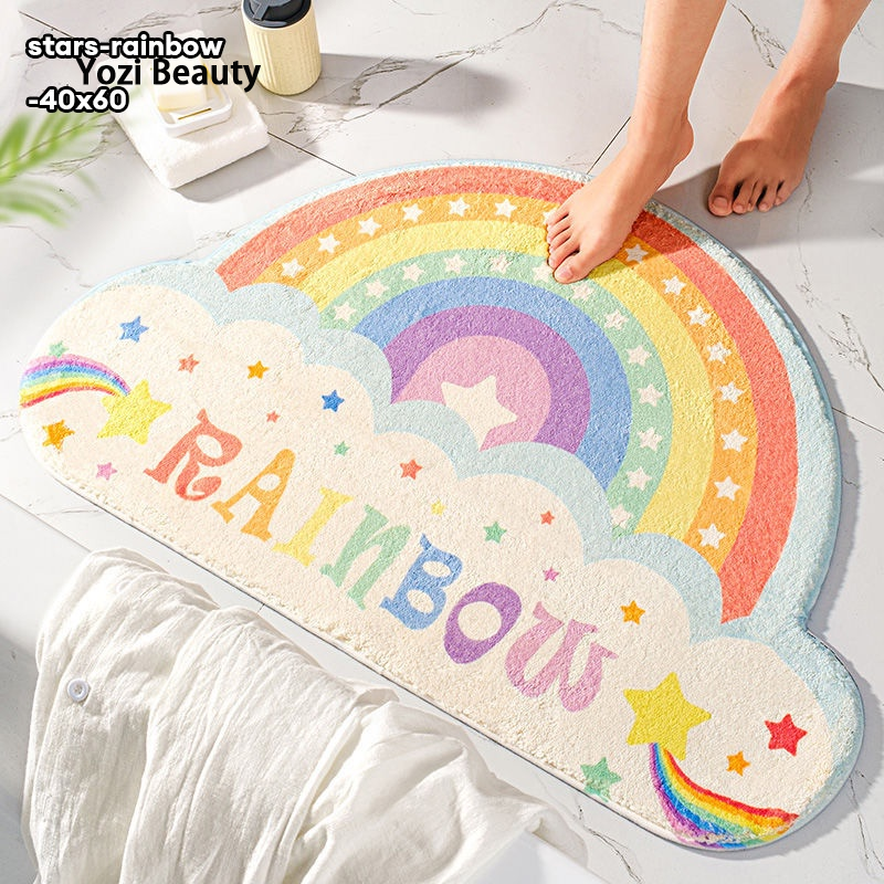 TIANLEYU [CLS2404A code reduced by 30k per 150k] Bathroom/bedroom floor mats have good absorption and are easy to prevent slipping ราคา 77 บาท*ส่งฟรี