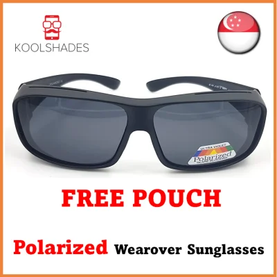 (FREE POUCH) Polarized Wearover, Fitover Sunglasses, Polarized Sunglasses, Wear over glasses Sunglasses. PREMIUM QUALITY