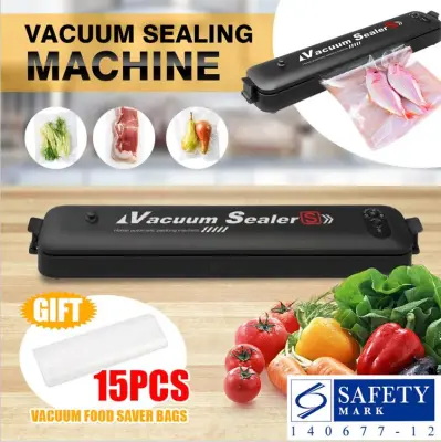 ★SG Warranty★SAFETY MARK★ New Food Vacuum Sealer and Packer Keep Food Fresh/Vacuuming/Free 15 Packs
