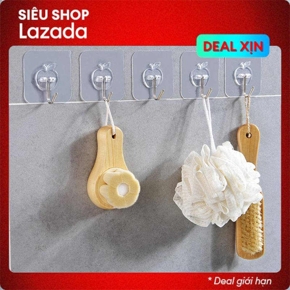 Móc trong dán tường ,móc dán tường, móc dán siêu dính