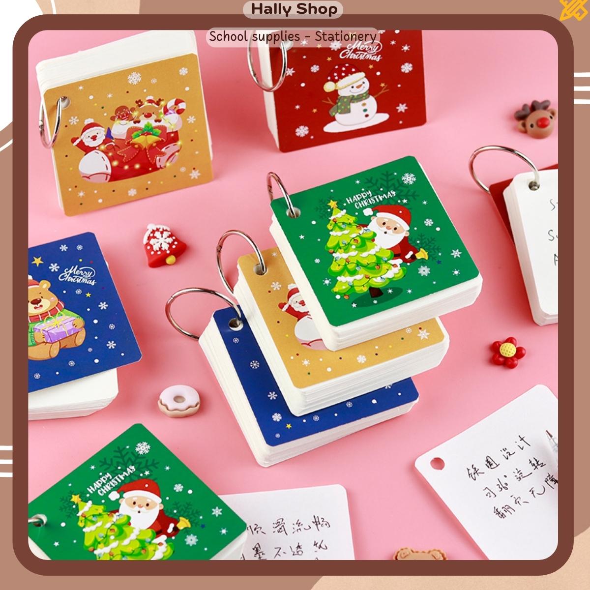 Giấy note, sổ còng flashcard hình noen siêu dễ thương tiện dụng cho học sinh/ văn phòng - Hally shop