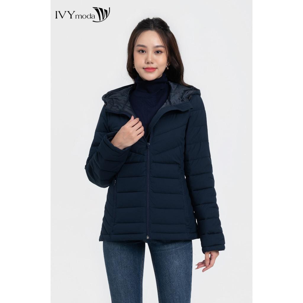 [OUTLET - Không đổi trả] Áo phao cổ mũ nữ IVY moda MS 70B8888