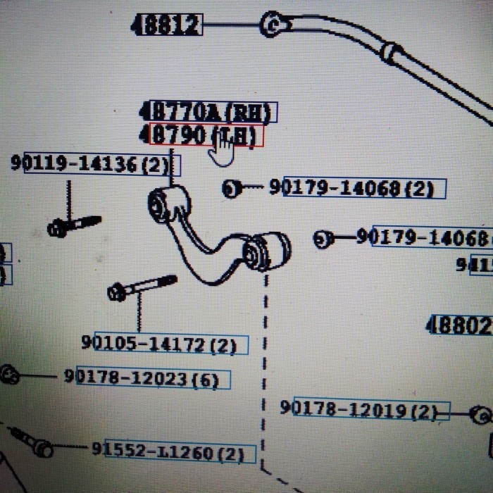 Upper arm Rear LH/RH Lexus NX 200t 48770-42040 48790-42020 Harga 4,730,000 rupiah*Gratis Ongkir