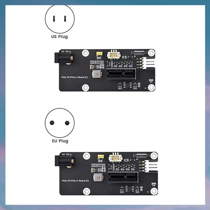 (UDOP) For 5 Expansion Board PCIe FFC Connector to Standard PCIe X1 Slot, for PCI Express X1 X4 X8 X