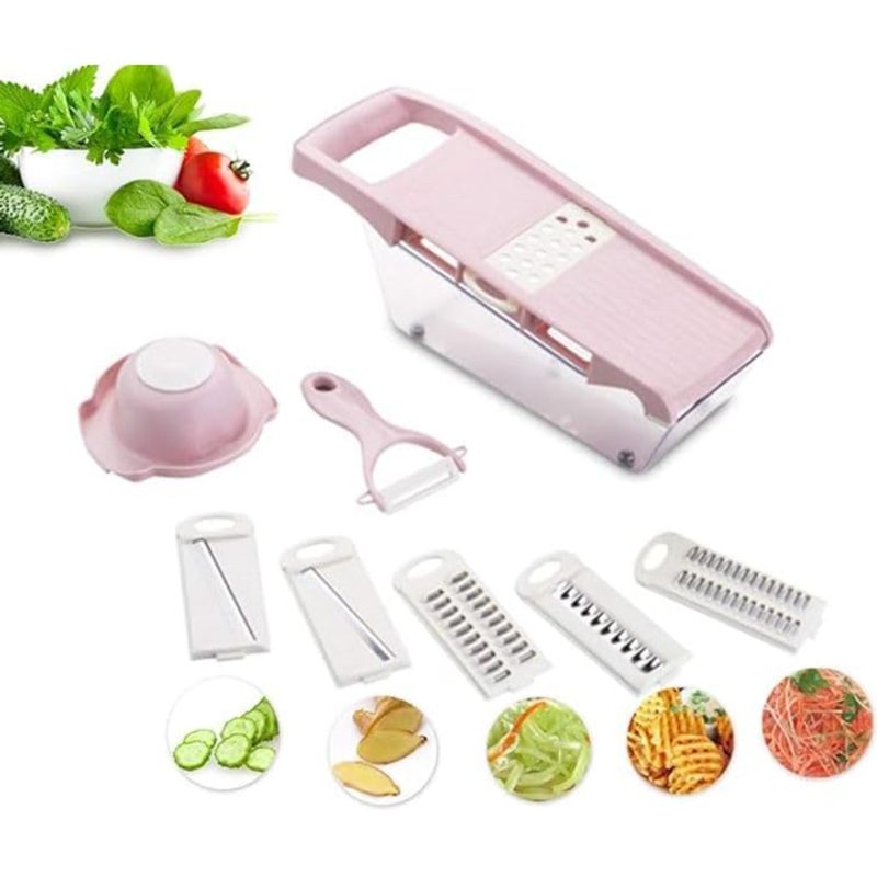 【Cửa hàng đặc sản trang trí nội thất gia đình fdn】 9 món hành tây dụng cụ thái rau Máy xay thức ăn rau dụng cụ cắt bằng thép không gỉ Phụ kiện nấu ăn máy cắt thực phẩm