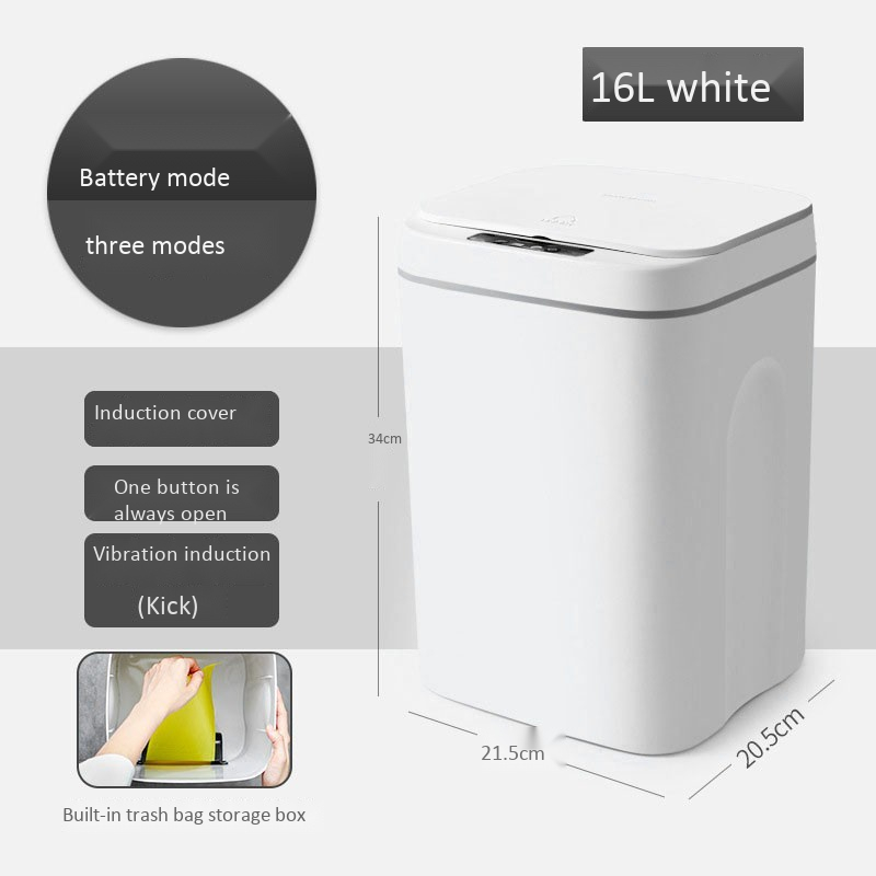 16L Automatic Sensor Dustbin Smart Sensor Trash Can Induction Waste Bin Eco-Dustbin Household Trash Bin