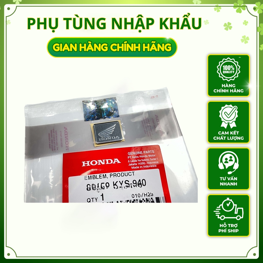 Logo HONDA Vuông dán cho các dòng xe Honda