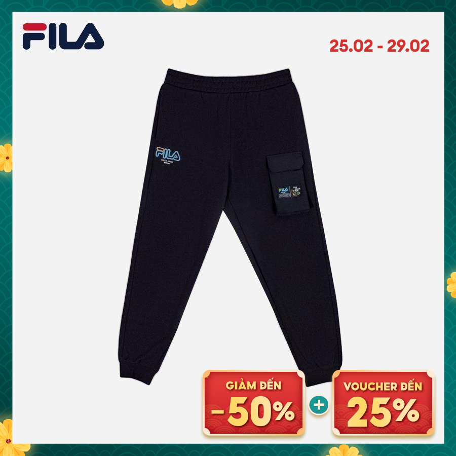 Fila quần dài thời trang unise.x knit long pant fw2pte3061m-blk