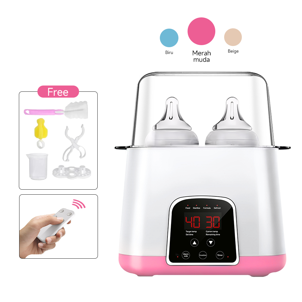 Mocababy Sterilizer Botol Bayi Alat Steril Botol Susu Bayi Ada Remote/ Penghangat Botol Steril Bayi / Alat Steril Asi Botol / Smart Milk Warmer MF06