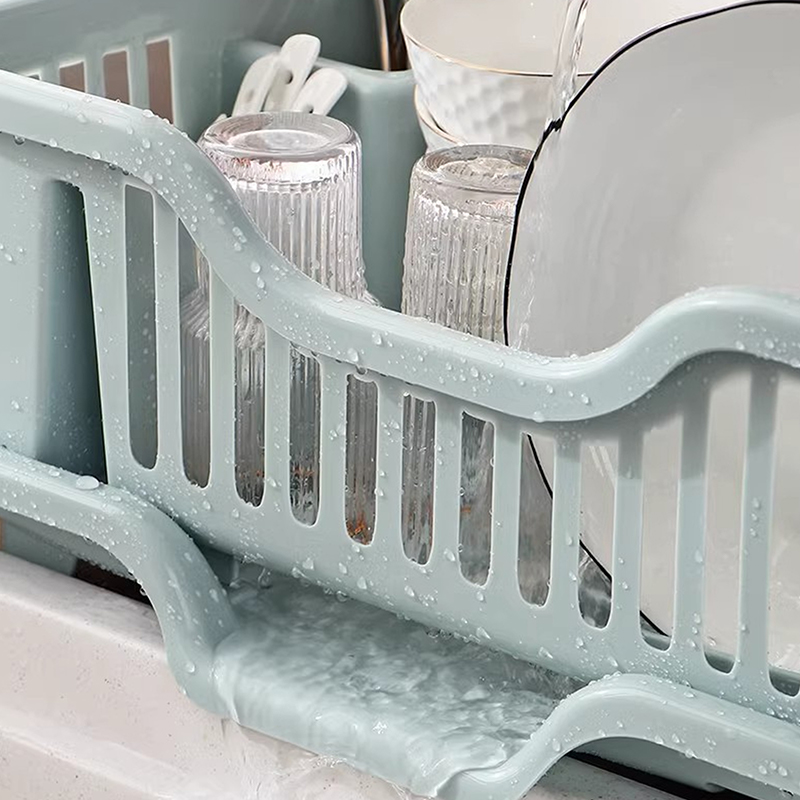 P&N ชั้นวางจานจานชามแบบมีช่องระบายน้ำสำหรับวางบนเคาน์เตอร์กล่องพลาสติกสำหรับเก็บอุปกรณ์ในห้องครัว ราคา 129 บาท*ส่งฟรี