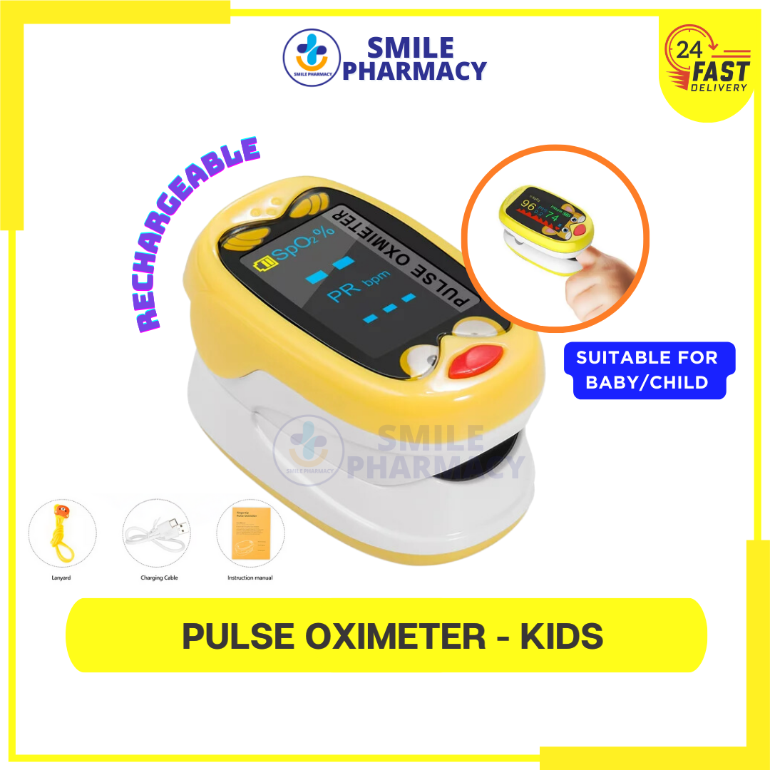 Kids Baby Rechargeable Pulse Oximeter Finger - Monitor Child Blood Oxygen SPO2 Pulse Heart Rate 血氧仪