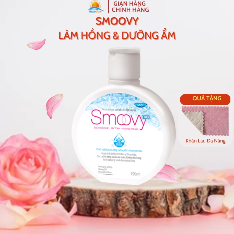 Dung dịch vệ sinh phụ nữ Smoovy làm hồng vùng kín dưỡng ẩm khử mùi