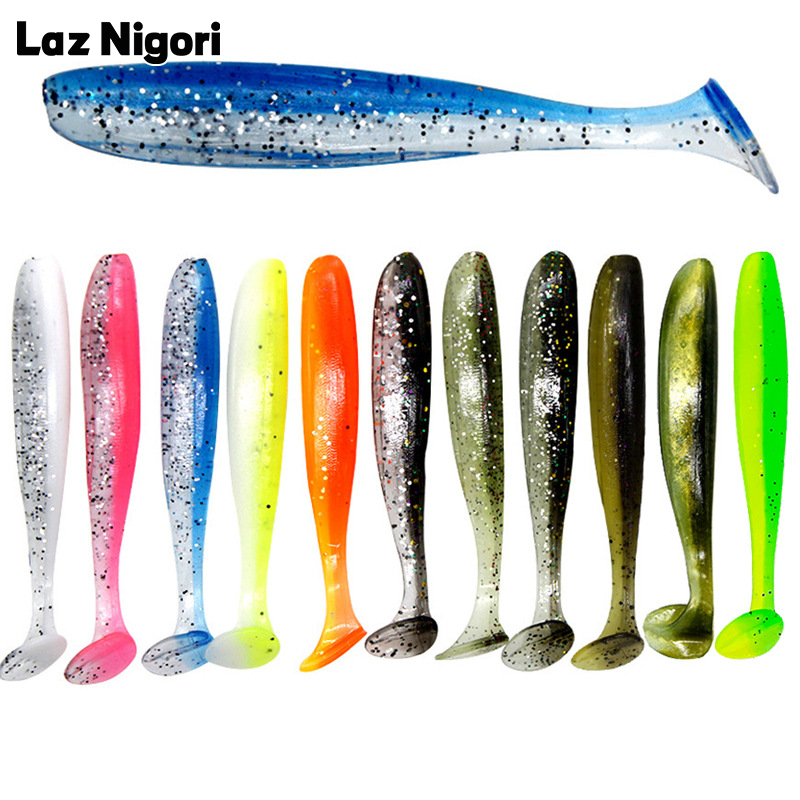 Laz Nigori Premium Soft Plastic Fishing Lure T-Tail Bait Imitates Real Fish for Bass and Perch Hunting ราคา 24 บาท*ส่งฟรี
