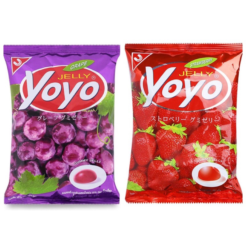 KẸO DẺO JELLY YOYO TRÁI CÂY/ DÂU/ NHO/ BERRY GÓI 80G