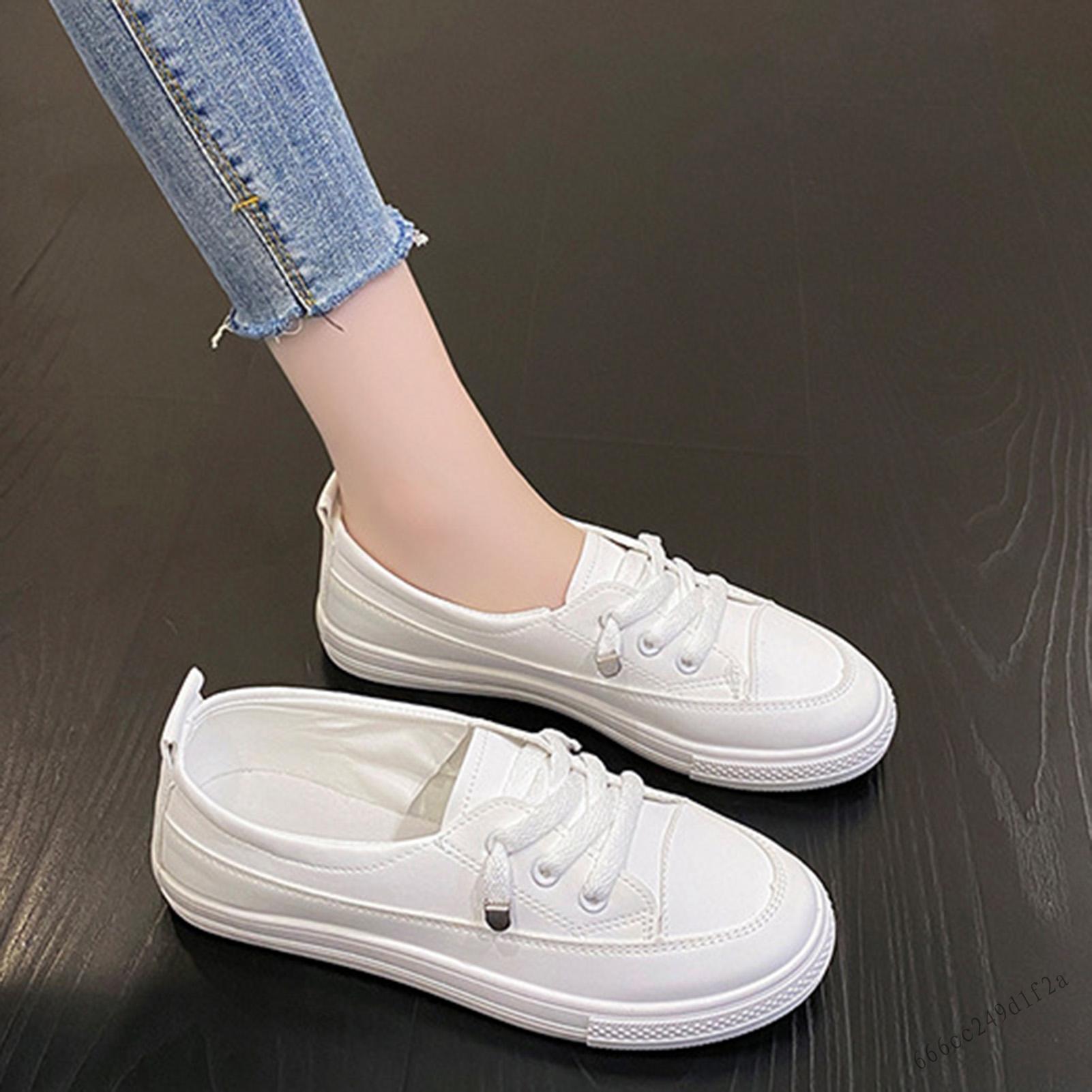 Women's Casual Sneakers Lace Up Low Top Comfortable Breathable Walking Shoes for Vacations Traveling LN-MY - 4