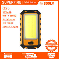 Superfire G25 Đèn làm việc Tích Hợp Pin 8 Giờ Độ Bền Ngoài Trời Không Thấm Nước Đế Hút Nam Châm Đèn chiếu sáng Có Thể Sạc Điện Thoại Di Động
