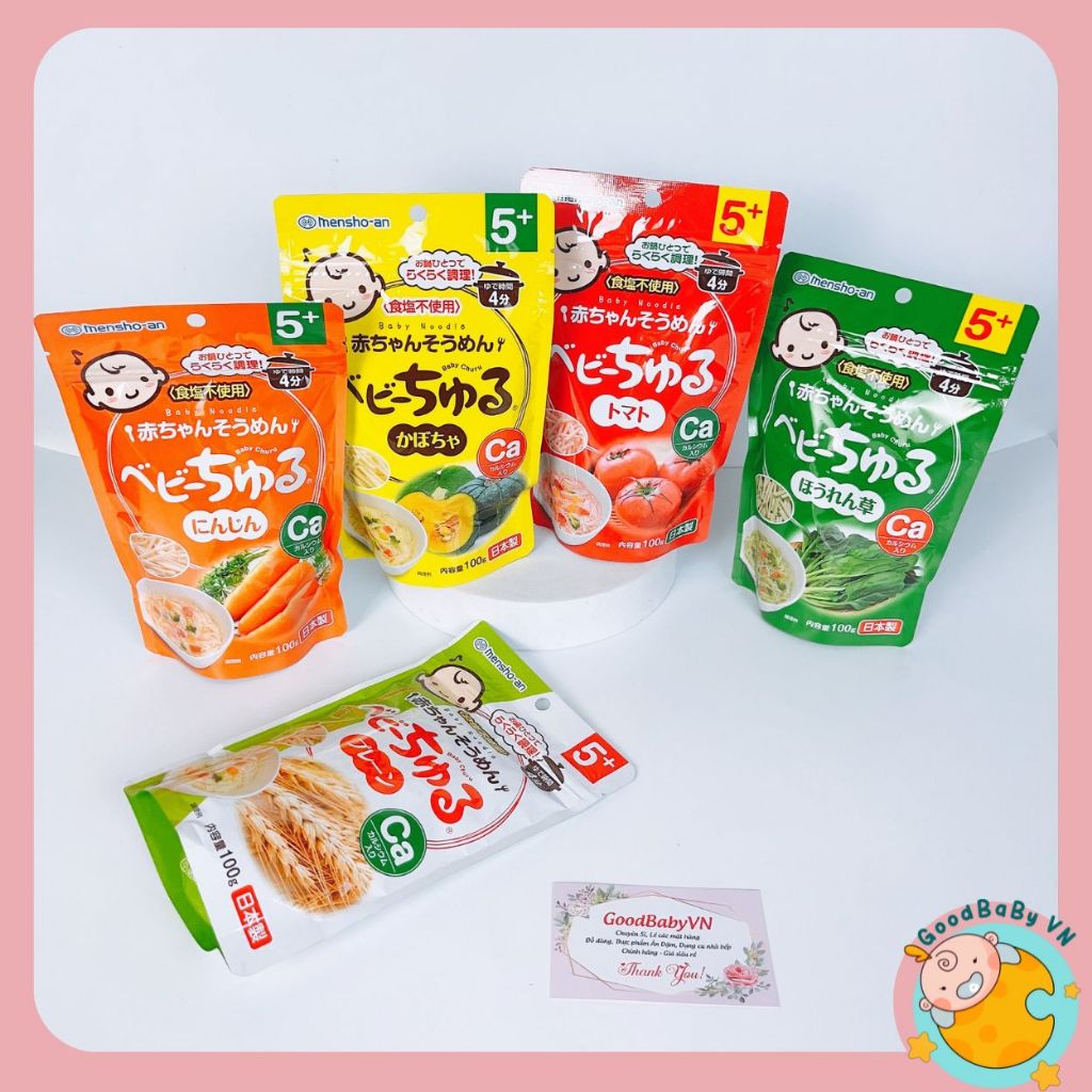 Mỳ Somen, Bún khô cho bé ăn dặm Rau củ Baby Churu Nhật Bản từ 5 tháng Goodbabyvn