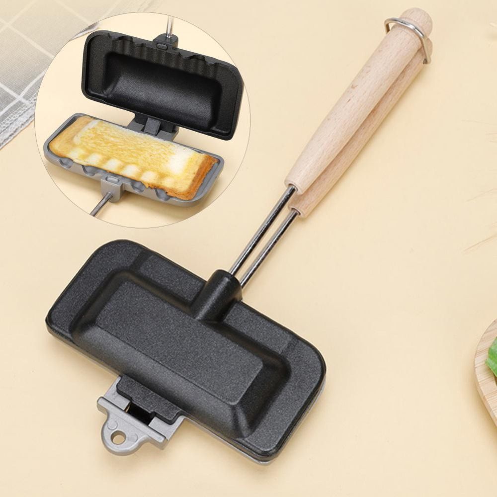 CRISP Chống bỏng Có thể tháo rời Dụng cụ làm bánh Không dính Hai Khí tự nhiên Máy làm bánh kếp Khuôn bánh Sandwich Khay nướng bánh sandwich Chảo rán