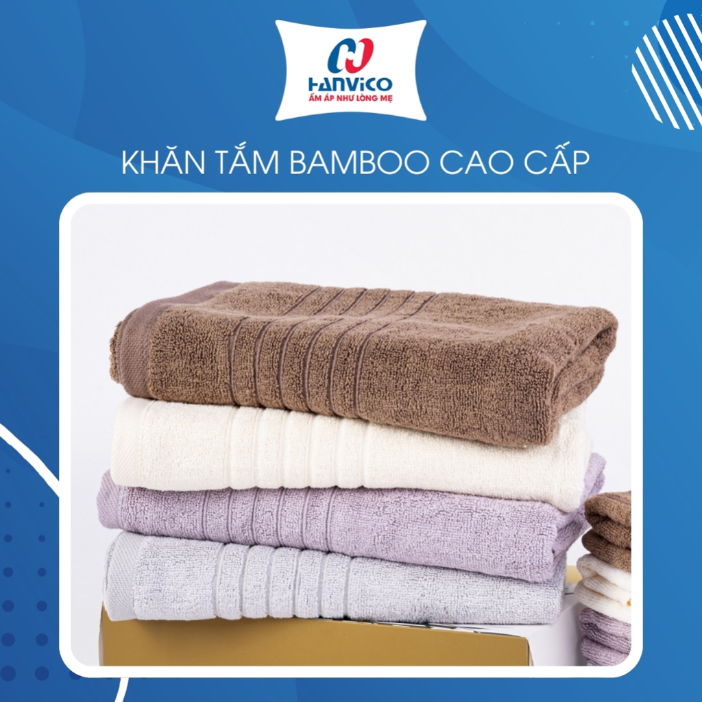 Khăn Tắm Sợi Tre BamBoo Cao Cấp Kháng Khuẩn Chất Liệu Thấm Hút Mềm Mịn An Toàn Cho Da