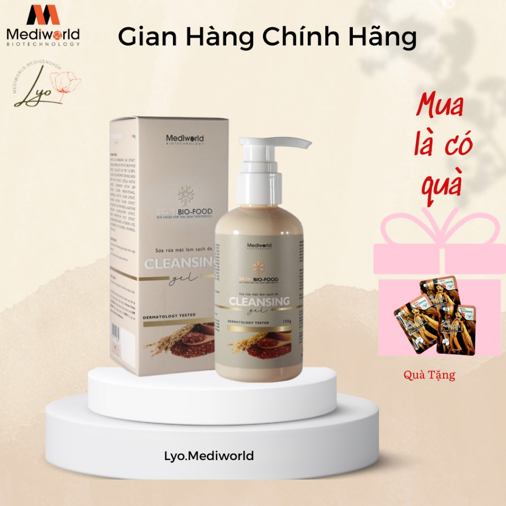 Sữa rửa mặt bio CLEANSING GEL BIO-FOOD Mediworld - LYO