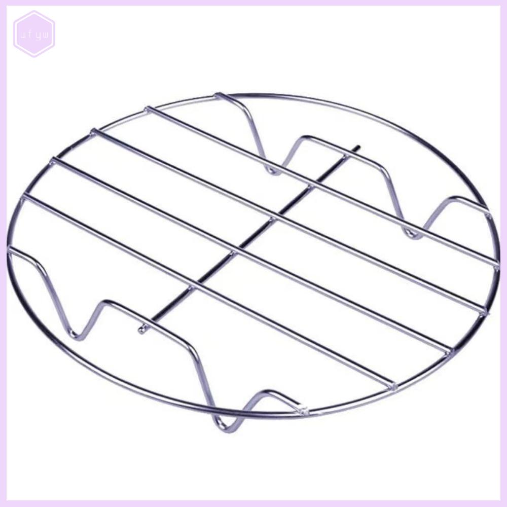 WFYW 19cm Giá Nướng Nồi chiên không khí Thép không gỉ Tròn Giá hấp Bền Phụ kiện Nồi chiên không khí Dành cho cosori gourmia foodi