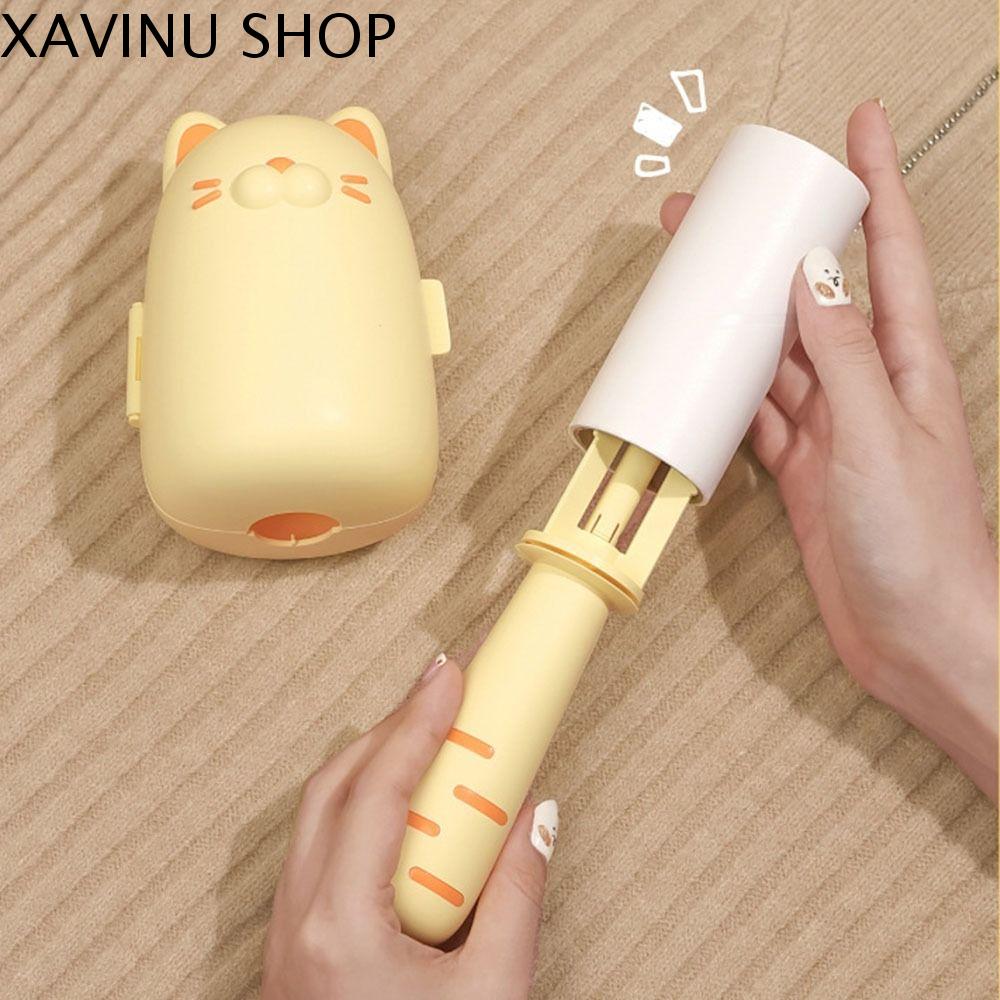 XAVINU Thêm dính Con lăn xơ vải Với giấy dính Nước Mắt Bàn chải làm sạch tóc Chất tẩy rửa Chống bụi Dụng cụ tẩy lông thú cưng Ghế ngồi ô tô