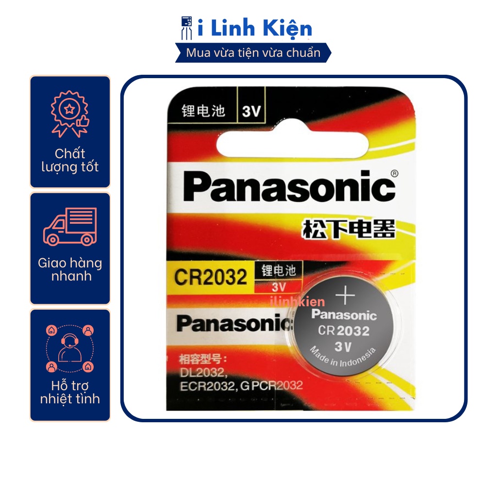 Pin CR2032 Panasonic 3V chất lượng tốt ( giá 1 viên ) ilinhkien