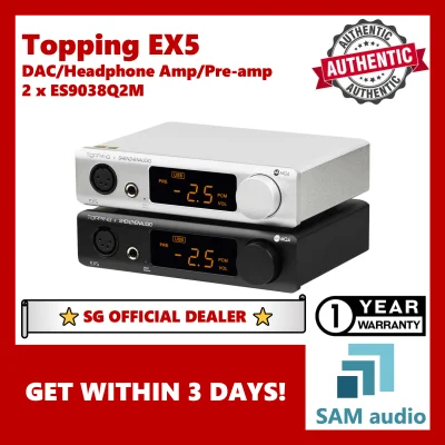 [SG] Topping EX5, Dual ES9038Q2M DAC, Headphone Amplifier, Pre-amp, MQA, Bluetooth LDAC, Hifi Audio