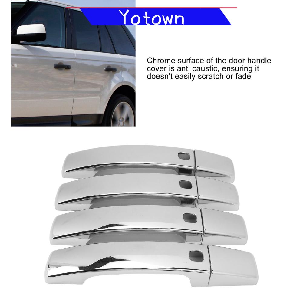 Yotown Vỏ tay nắm cửa Trang trí bền lâu Chống phai màu Mạ Chrome Vỏ tay nắm cửa bên ngoài Kết hợp hoàn hảo Độ bền cao Dễ dàng lắp đặt cho Range Rover Sport L320 Giá 646,000 Đồng*Miễn phí vận chuyển