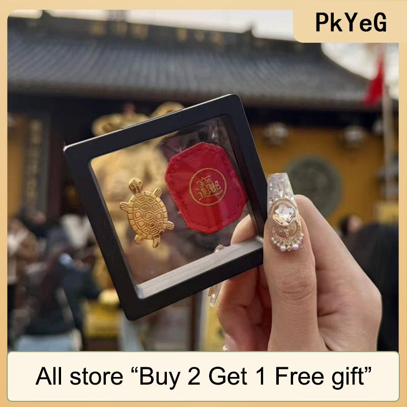[COD] PkYeG Tool Feng Shui Money Turtle Temple Lucky Wealth Mini Golden Tortoise Guarding Praying Home Decor Lucky Gift Miserly Turtle