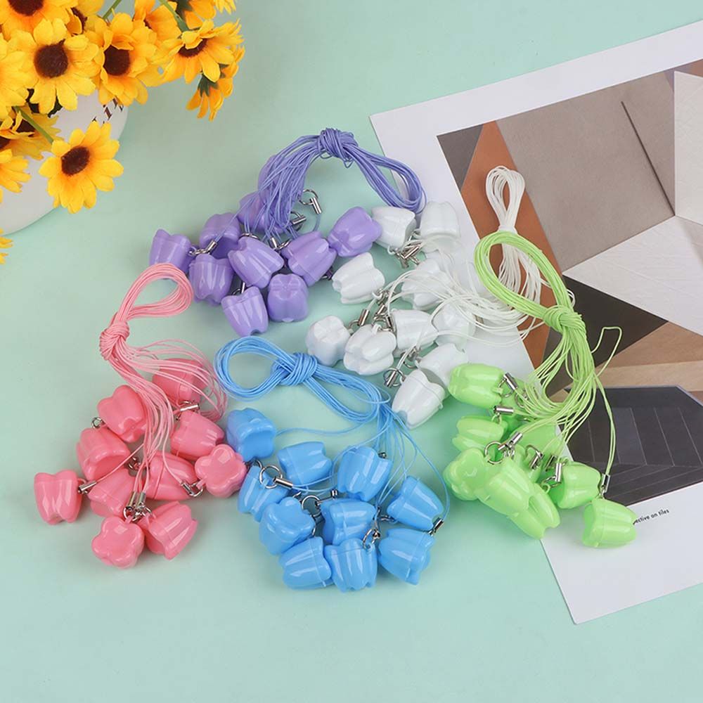 Marie 10 chiếc Hộp Đựng Răng sữa hình răng sữa lưu niệm đầy màu sắc dành cho trẻ em Hộp Đựng Răng trẻ em hộp răng giữ răng rụng lá Hộp đựng răng trẻ em