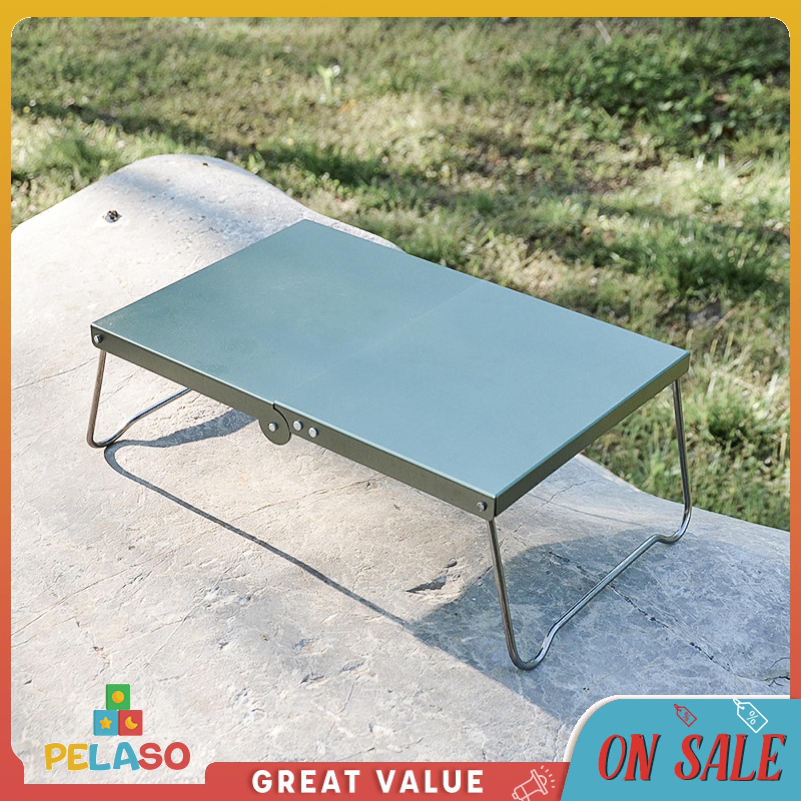 Pelaso Mini bàn cắm trại Gấp Gấp Trọng Lượng Nhẹ Ổn Định Mạnh Mẽ đồ nội thất ngoài trời bàn bãi biển Cho Câu Cá Tour BBQ Vườn Đi Bộ Đường Dài