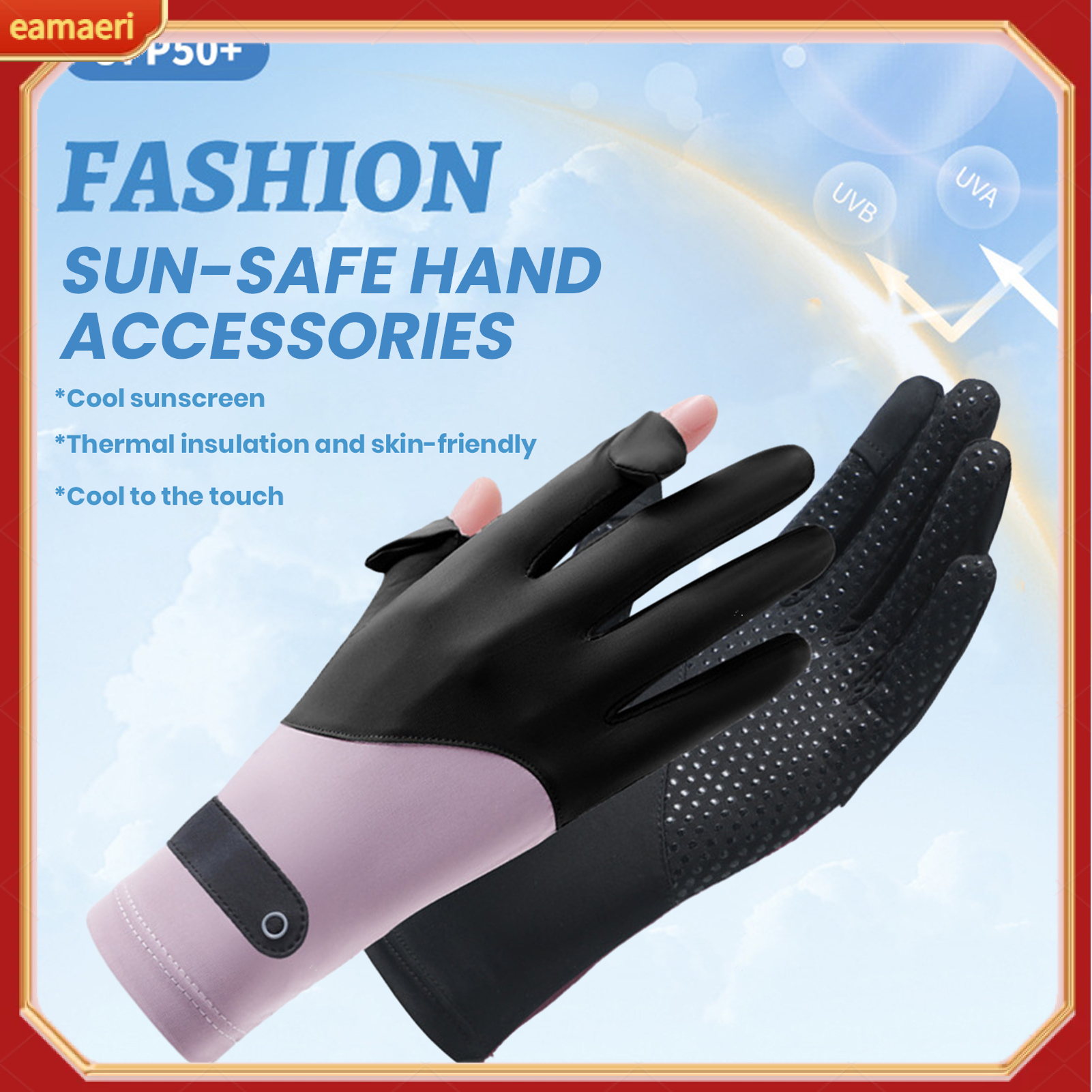Thin Ice Silk Sun Gloves for Women Men UV Protection Driving Cycling Gloves with Touchscreen Fingers Non-Slip Breathable Summer Outdoor Gloves ราคา 171 บาท*ส่งฟรี