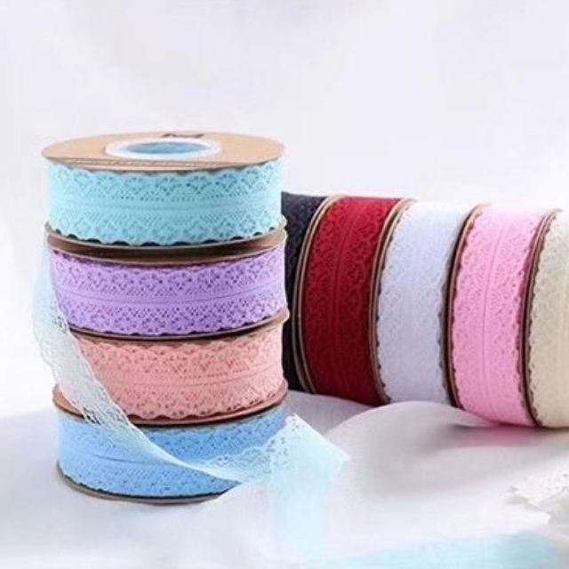 Ruy băng ren viền hàn bản 3cm cuộn lẻ 5m